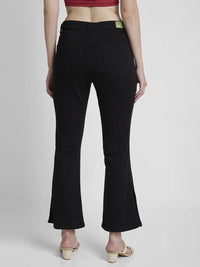 Women Elissa Jeans Boot Cut Fit Black High Rise