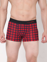 Underjeans Blue-Check Cotton Blend Trunk