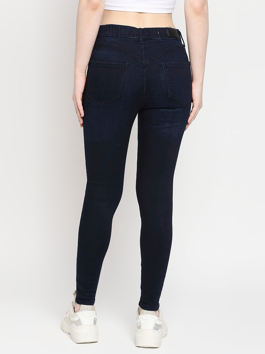Women Alexa Jeans Super Skinny Fit Dark Blue High Rise