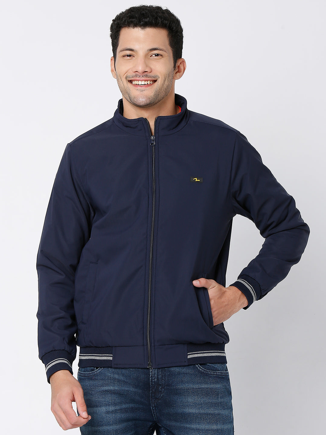 Spykar Denim Polyester Full Sleeve Casual Jacket For Men