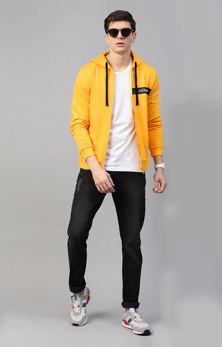 Underjeans by Spykar Men Mustard Solid Sweatshirt