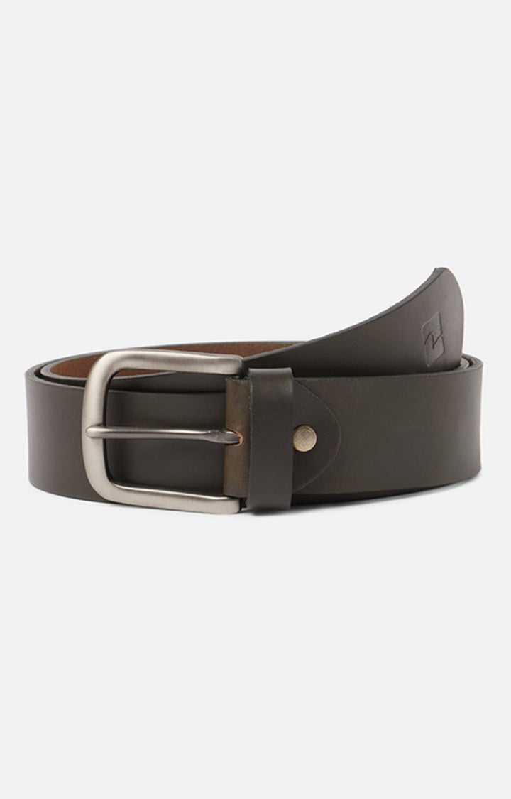 Spykar Olive Genuine Leather Belt