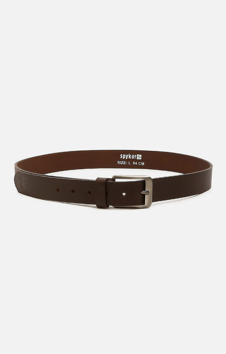 Spykar Men Leather Brown Belt