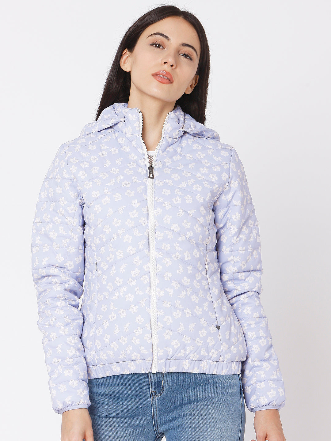 Spykar Purple Cotton Women Jacket