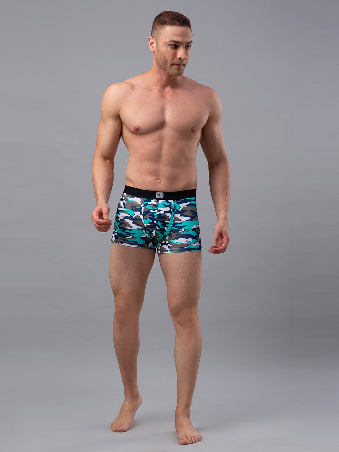 Men Premium Cotton Blend Camo 2 Trunk - (Pack Of 2)- Underjeans By Spykar