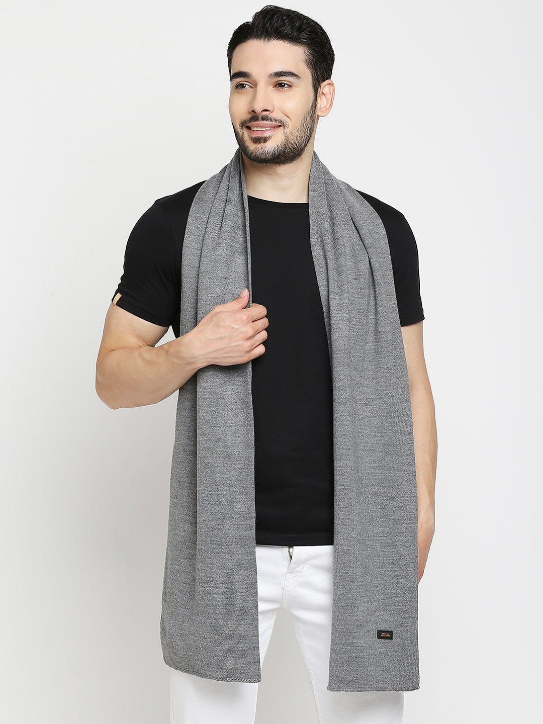 Spykar Grey Cotton Muffler