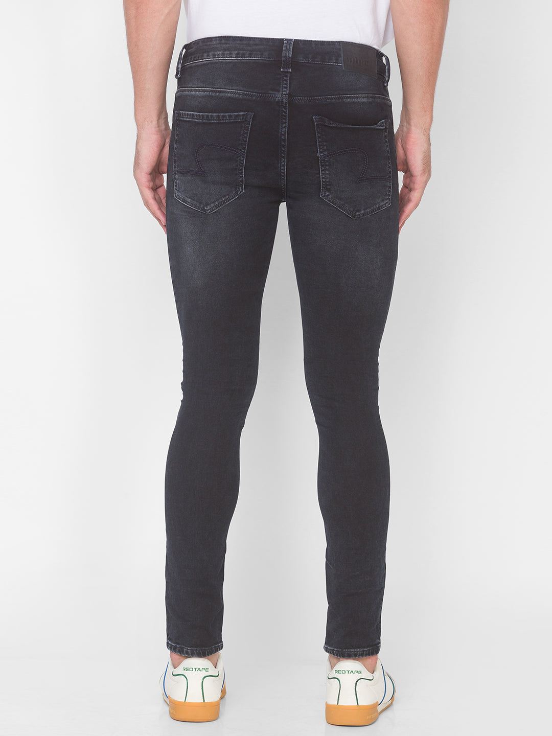 Spykar Black Cotton Men Jeans (Super Skinny)