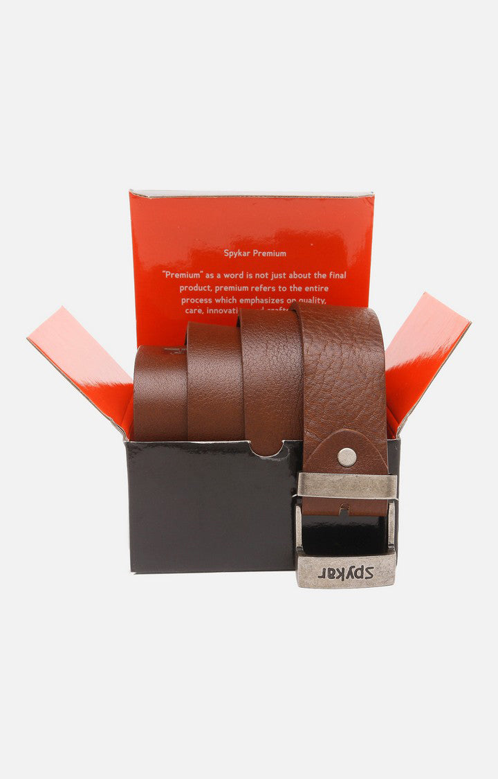 Spykar Men Brown Genuine Leather Belt