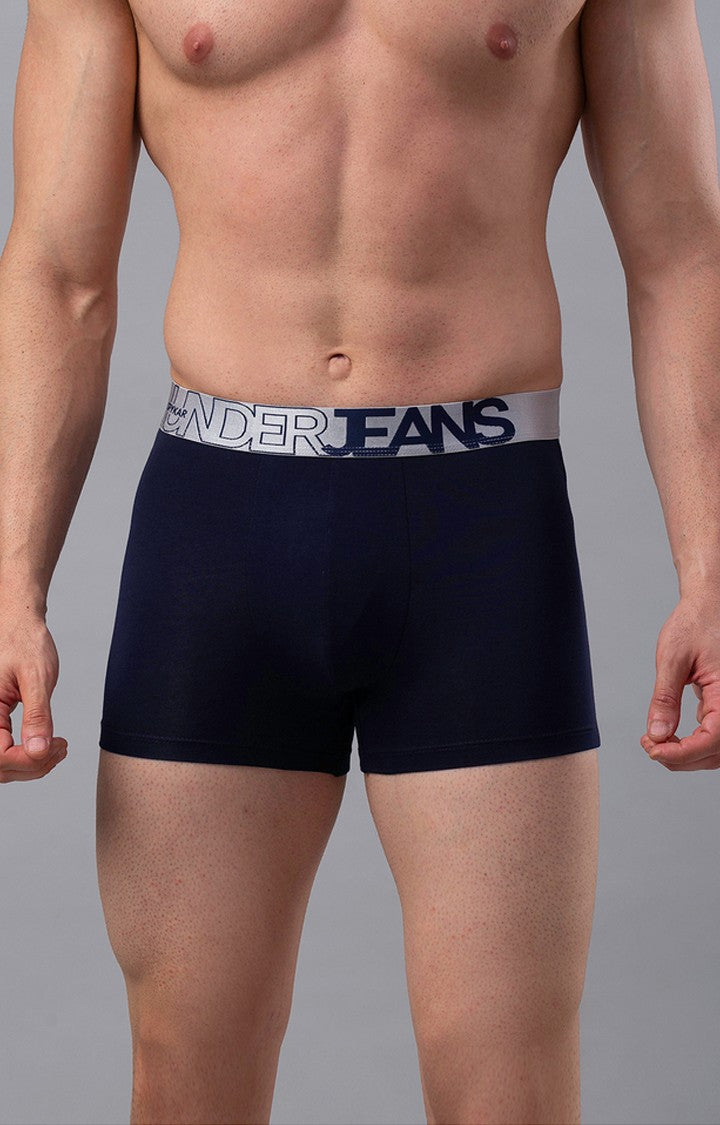 Underjeans By Spykar Men Navy Blue Trunks