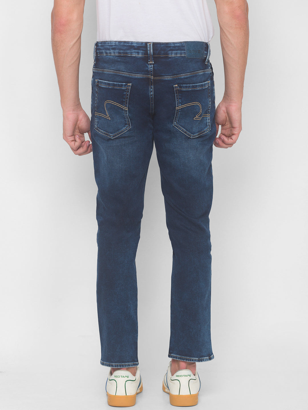 Spykar Men Blue Cotton Slim Fit Tapered Length Jeans (Kano)