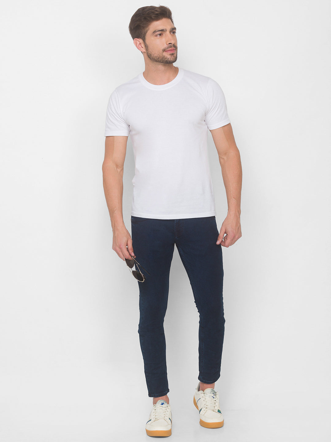 Spykar Men Indigo Solid Slim Mid-Rise Jeans (Kano)