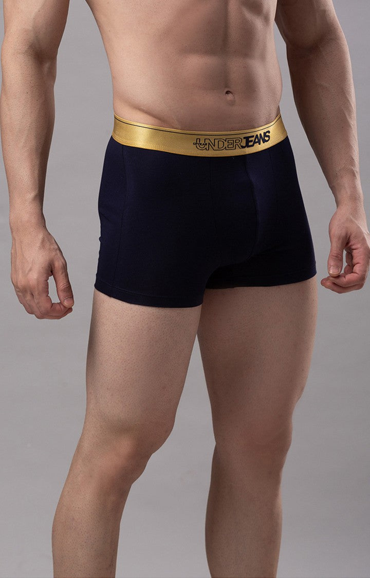 Underjeans By Spykar Men Navy Blue Trunks