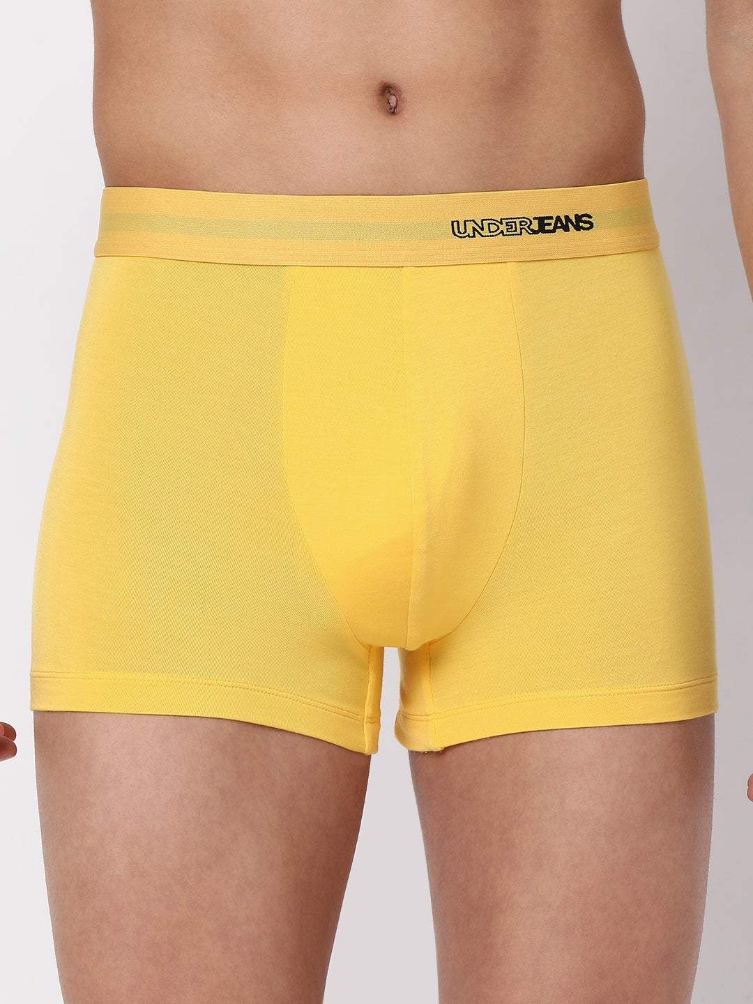 Men Premium Micromodal Yellow Trunk - UnderJeans by Spykar