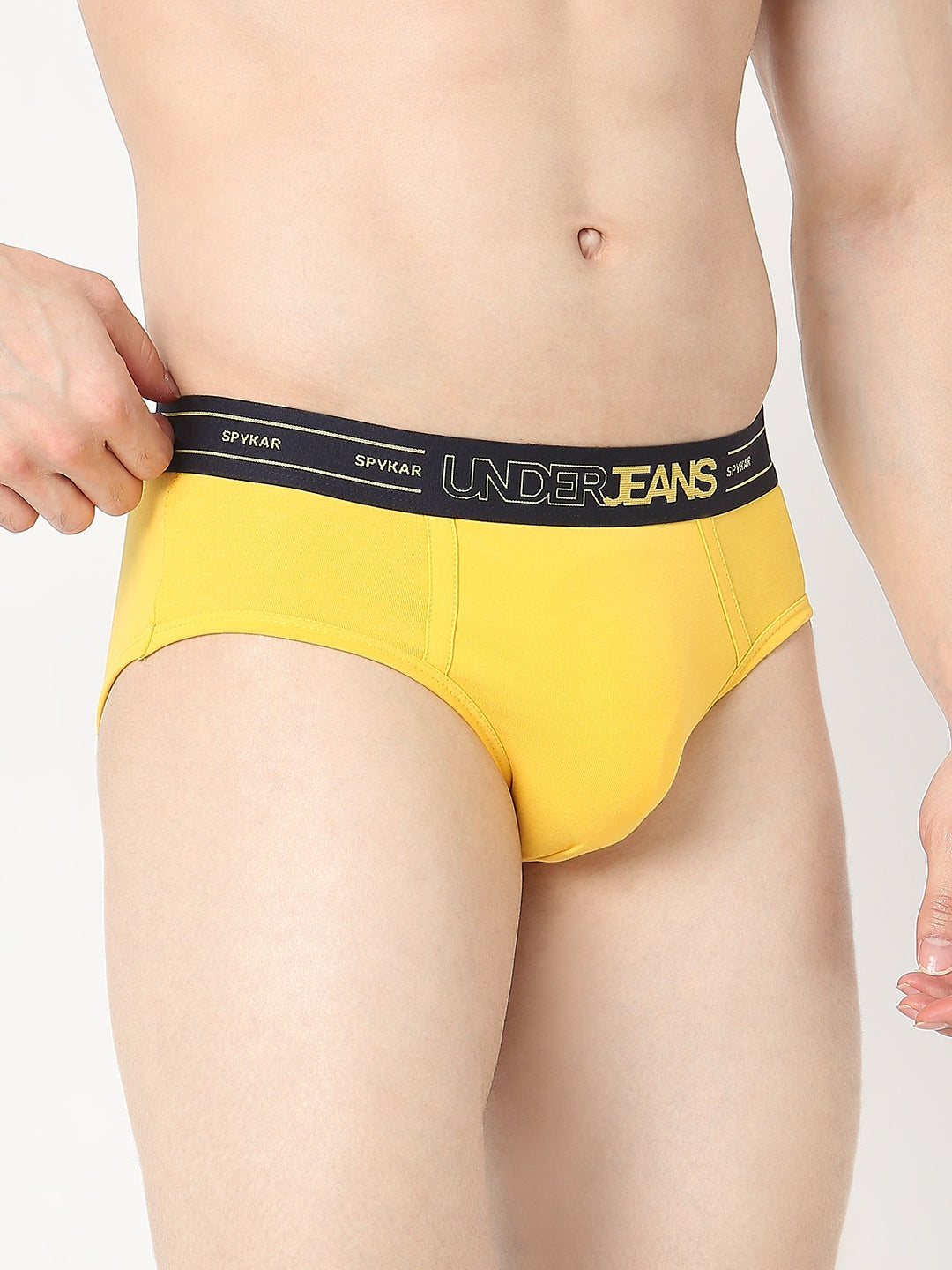 Underjeans by Spykar Men Premium Yellow Brief