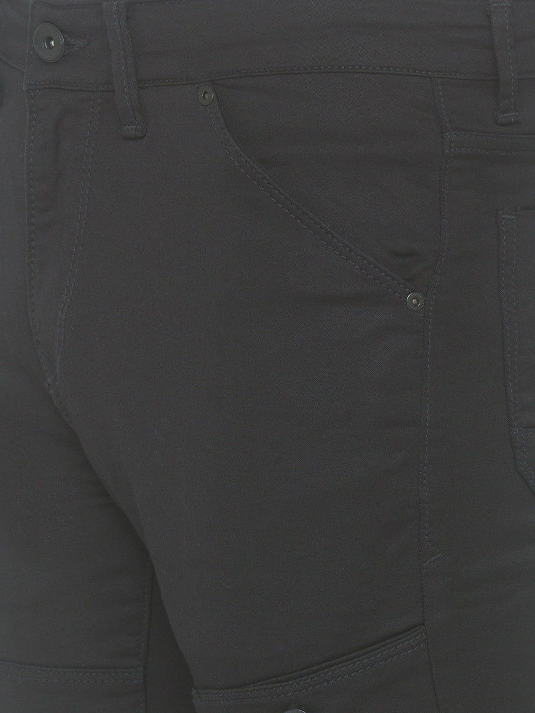 Spykar Men Black Cotton Regular Fit Regular Length Jeans (Actif)