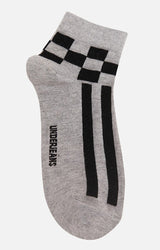 Men Premium Grey Ankle Length (Non Terry) Single Pair Of Socks- Underjeans By Spykar
