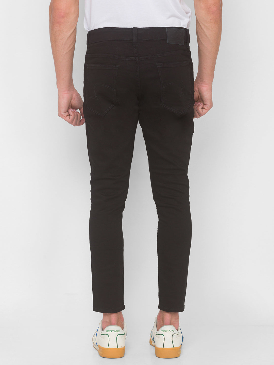 Spykar Men Black Solid Slim Mid-Rise Jeans (Kano)