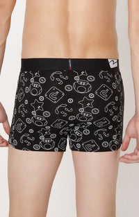 Underjeans By Spykar Men Premium Black Cotton Blend Trunk