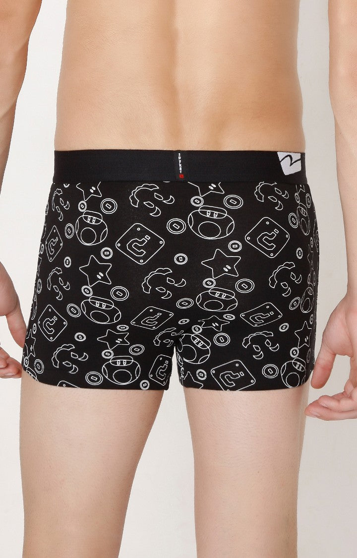 Underjeans By Spykar Men Premium Black Cotton Blend Trunk