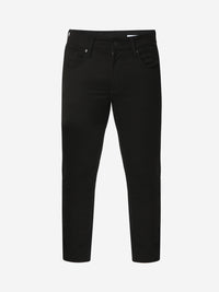 Spykar Black Cotton Super Slim Fit Tapered Length Jeans For Men