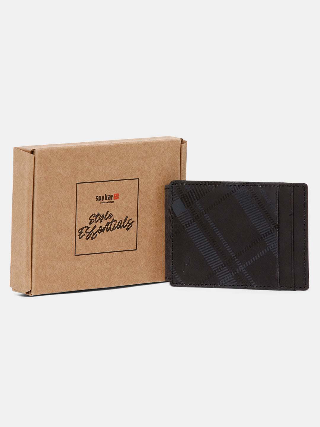 Spykar Men Black Leather Money Clips