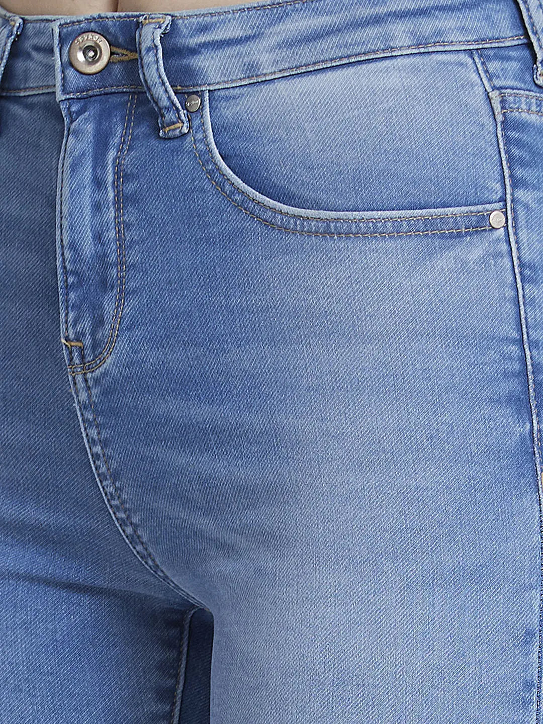 Spykar Women Light Blue Lycra Super Skinny Fit Ankle Length Clean Look Jeans -(Alexa)