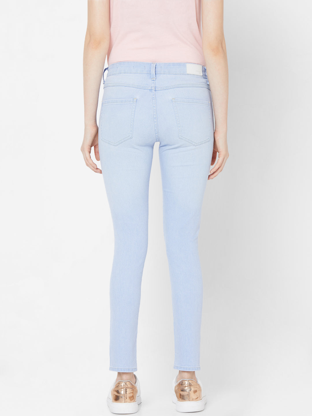 Spykar Lt Blue Solid Skinny Mid-Rise Women Jeans (Alicia)