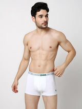 Underjeans By Spykar Men Premium Grey & White Cotton Blend Regular Fit Trunk - Pack Of 2