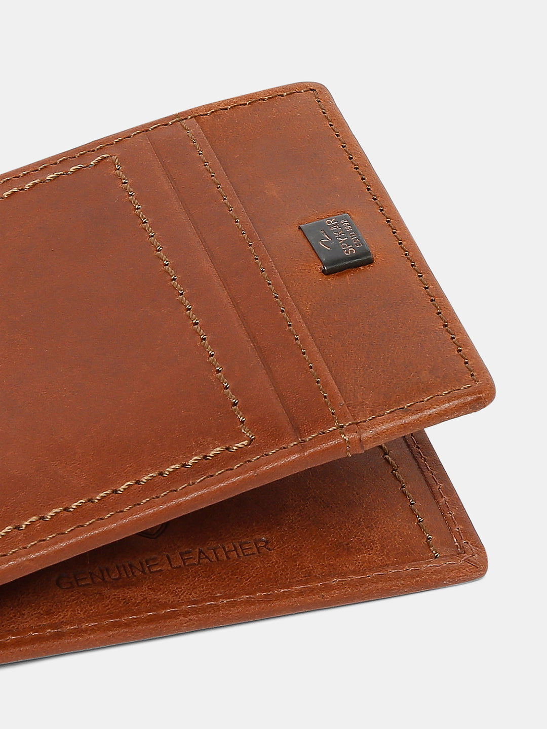 Spykar Men Brown Leather Wallet