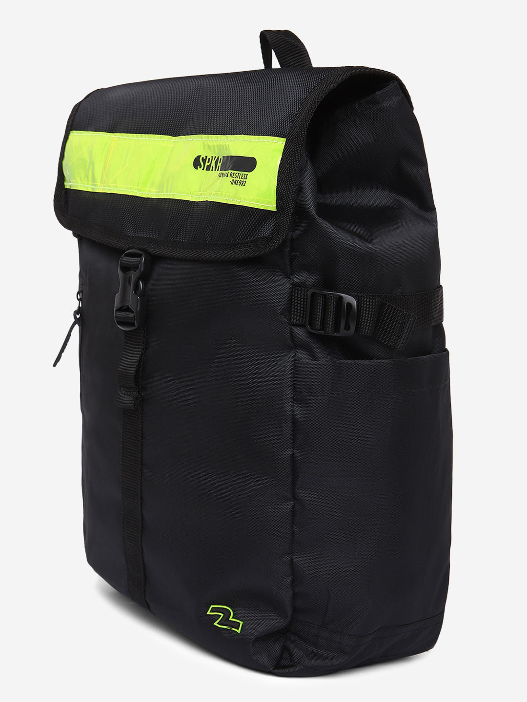 Spykar Black Neon Traveler Backpack