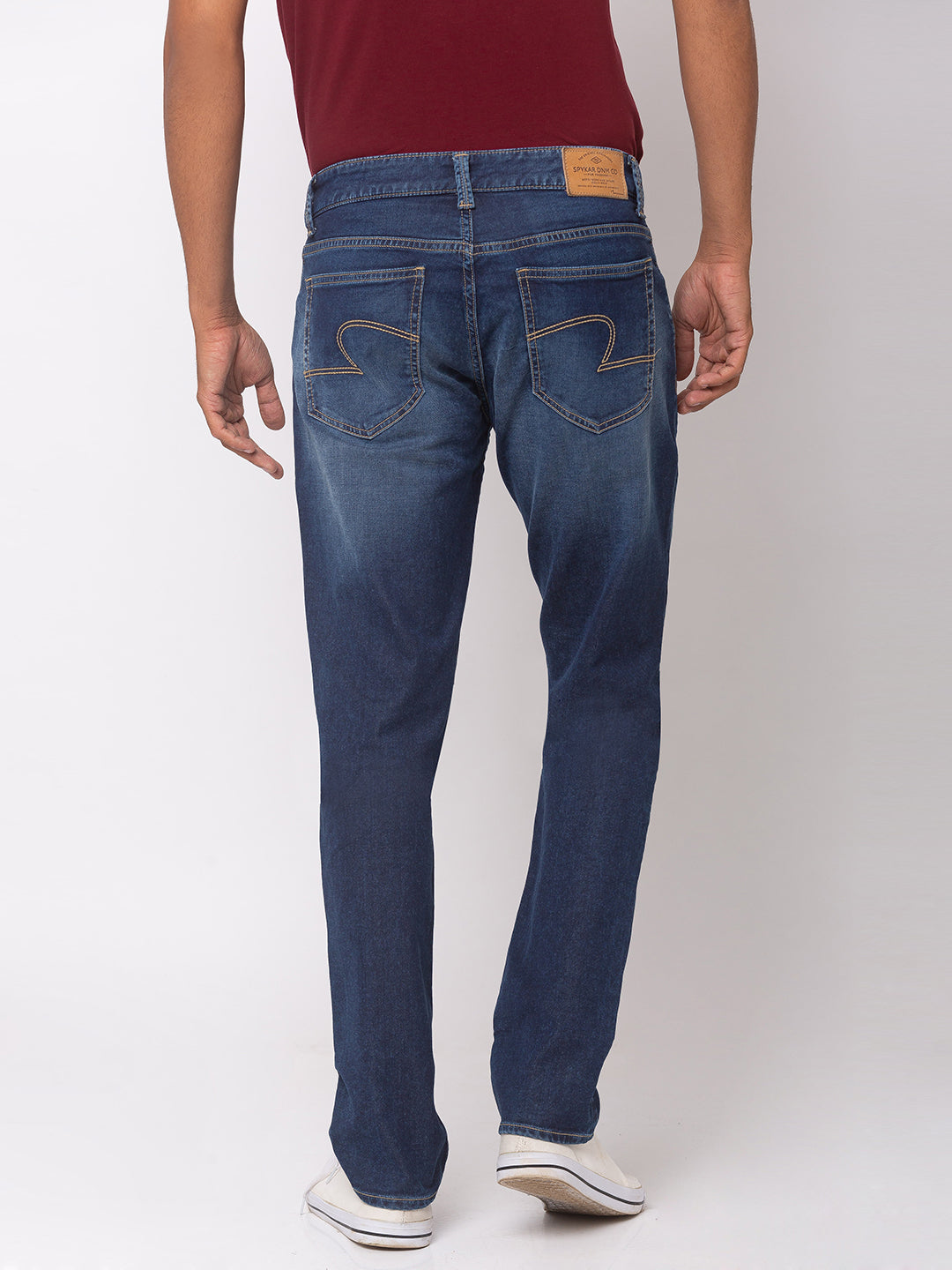 Spykar Cotton Blue Regular Fit Jeans For Men (Rover)