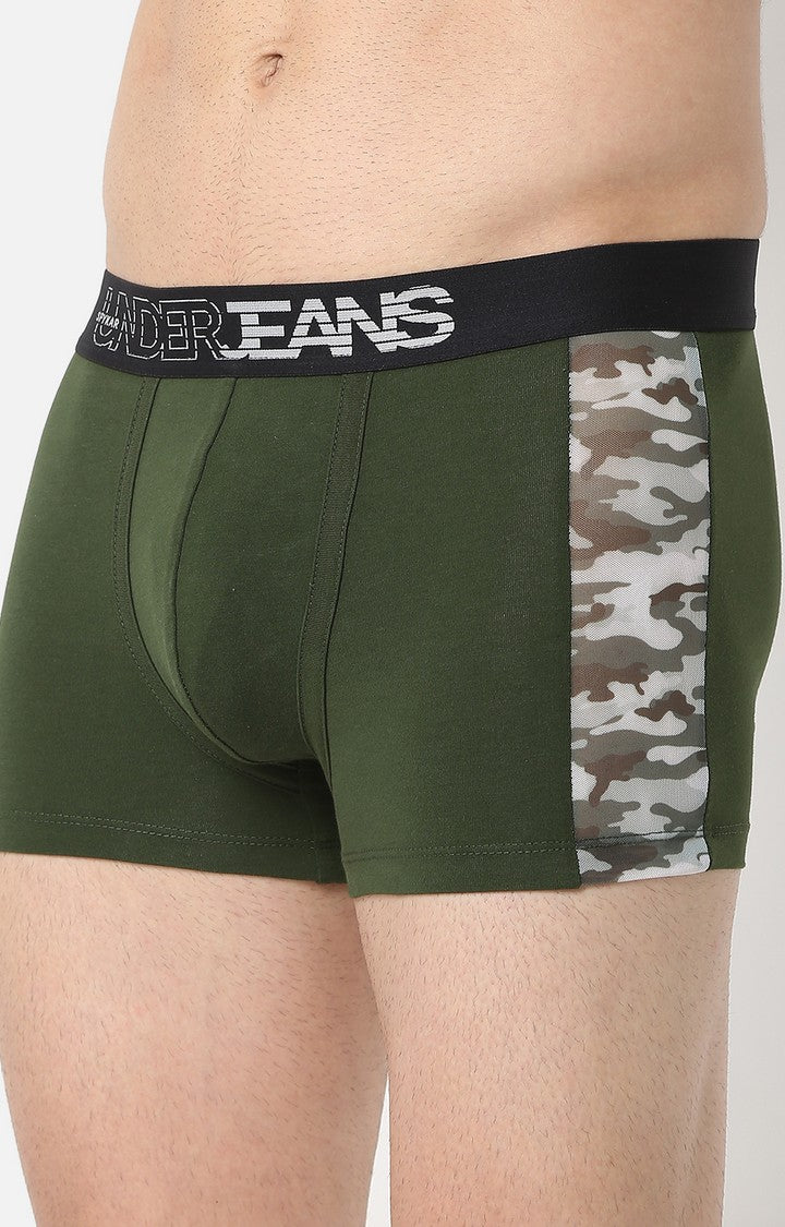 Underjeans By Spykar Men Premium Olive Cotton Blend Trunk