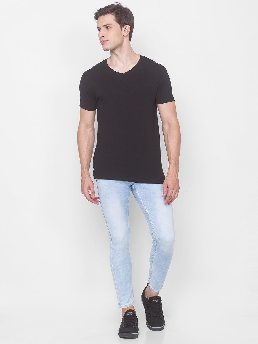 Spykar Men Blue Cotton Slim Fit Tapered Length Jeans (Kano)