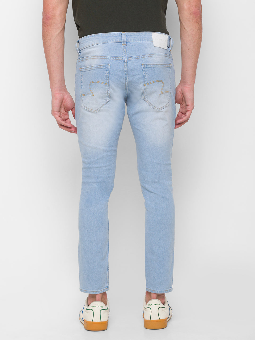 Spykar Men Blue Cotton Slim Fit Tapered Length Jeans (Kano)