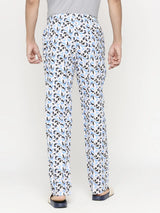 Men Premium Printed Men Cotton Blend Pink Pyjama- Underjeans By Spykar