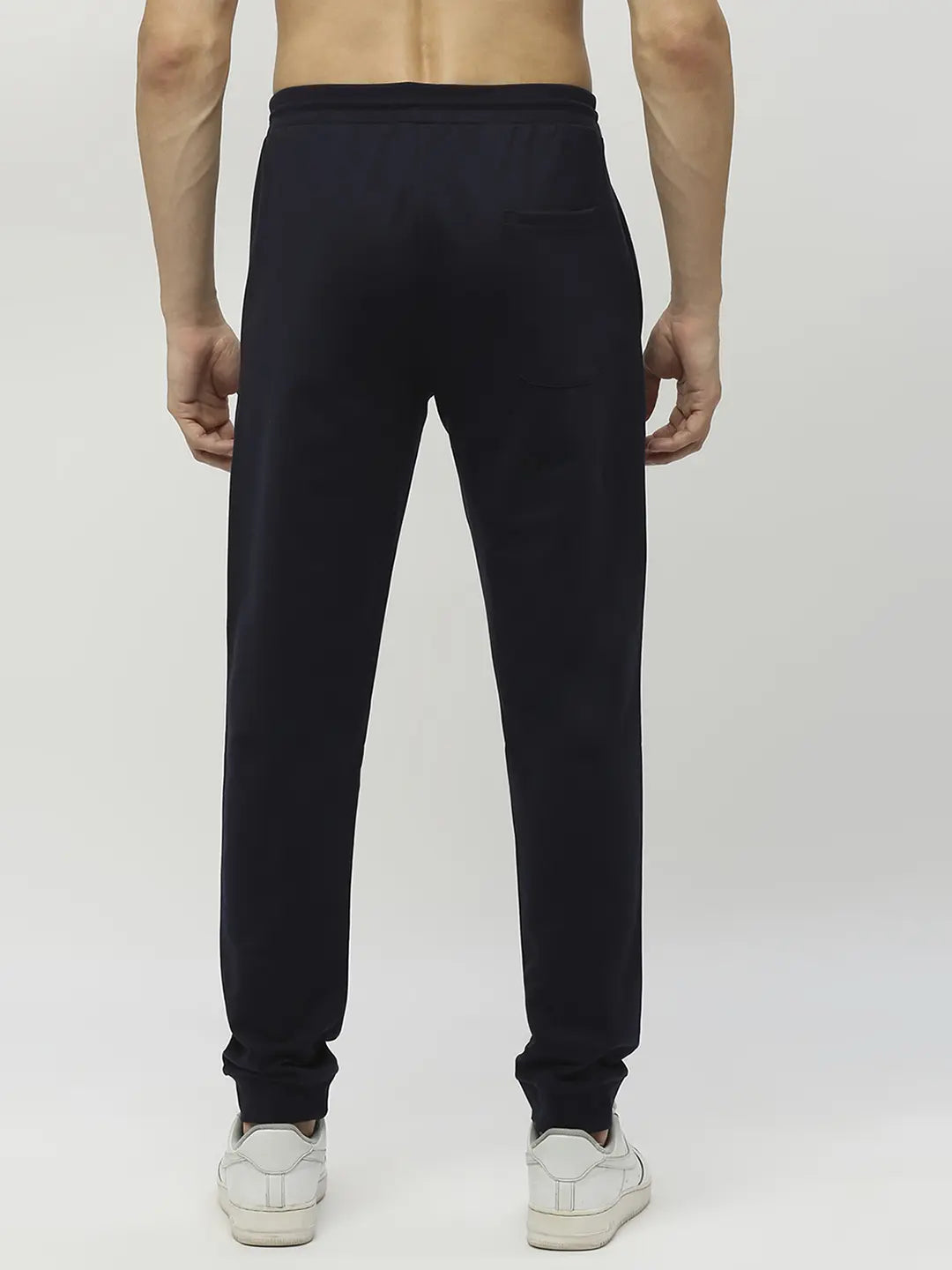 Navy cotton joggers sales