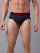 Underjeans By Spykar Men Premium Cotton Blend Grey Brief