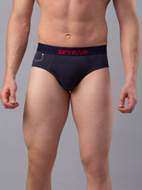 Underjeans By Spykar Men Premium Cotton Blend Grey Brief