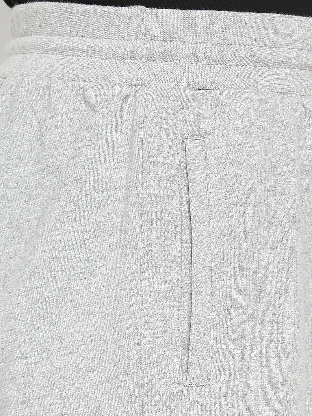 Men Premium Grey Cotton Blend Shorts - Underjeans By Spykar