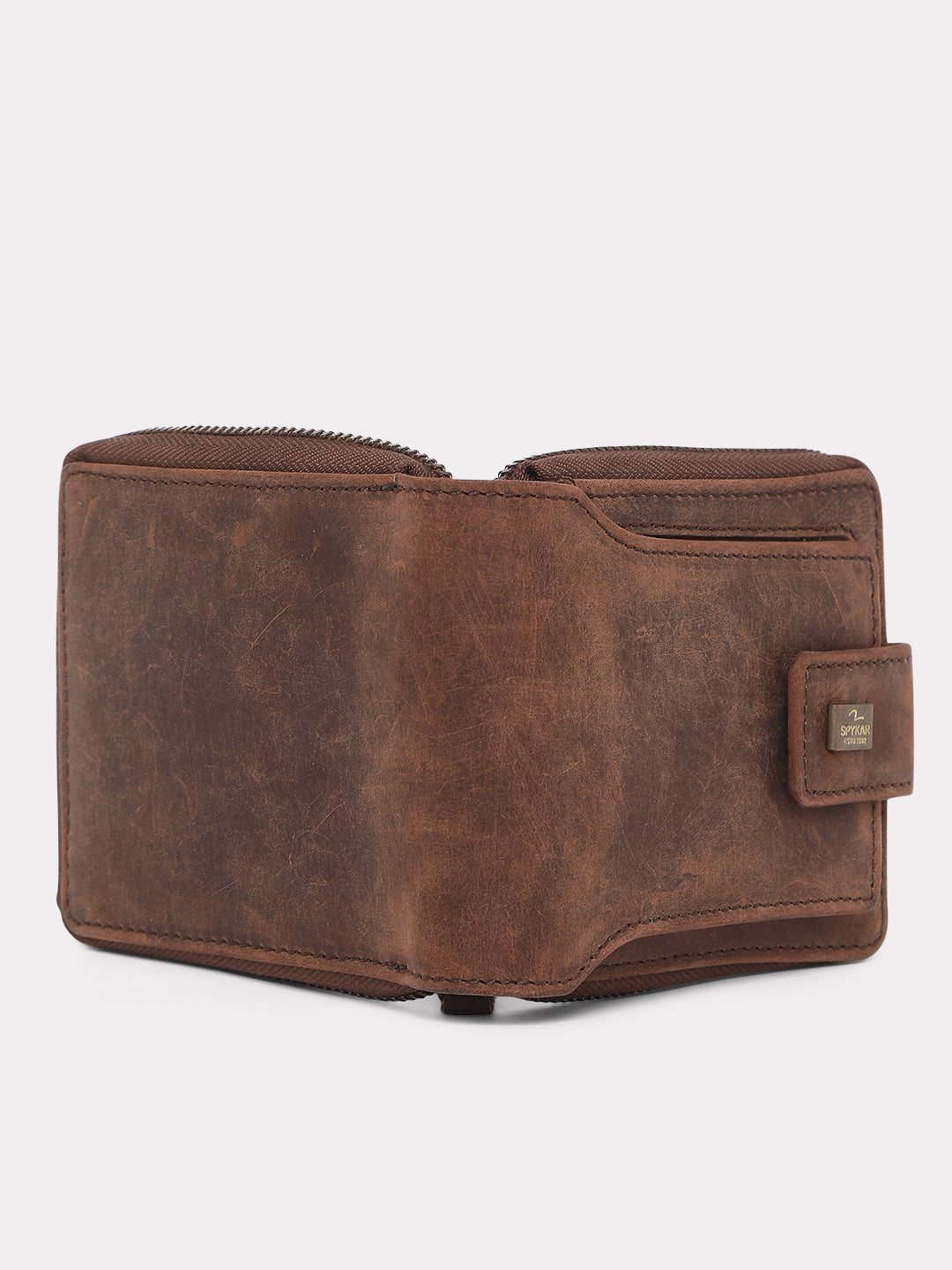 Spykar Men Brown Leather Wallet