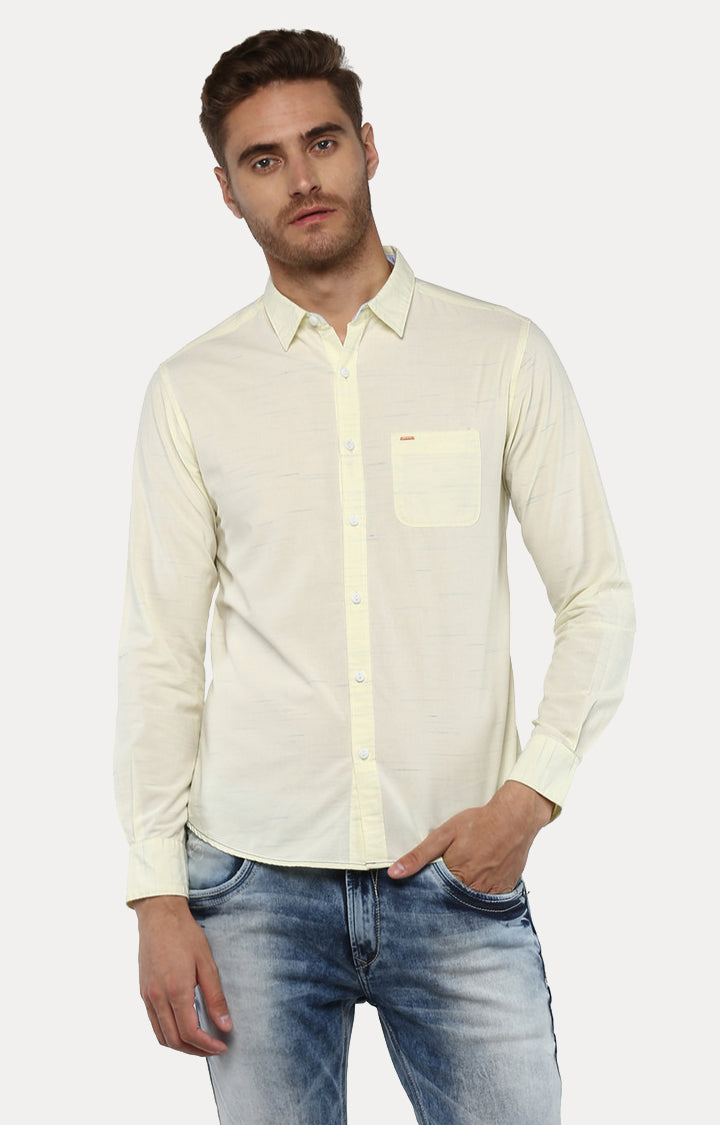 Spykar Men Lemon Solid Slim Fit Casual Shirt