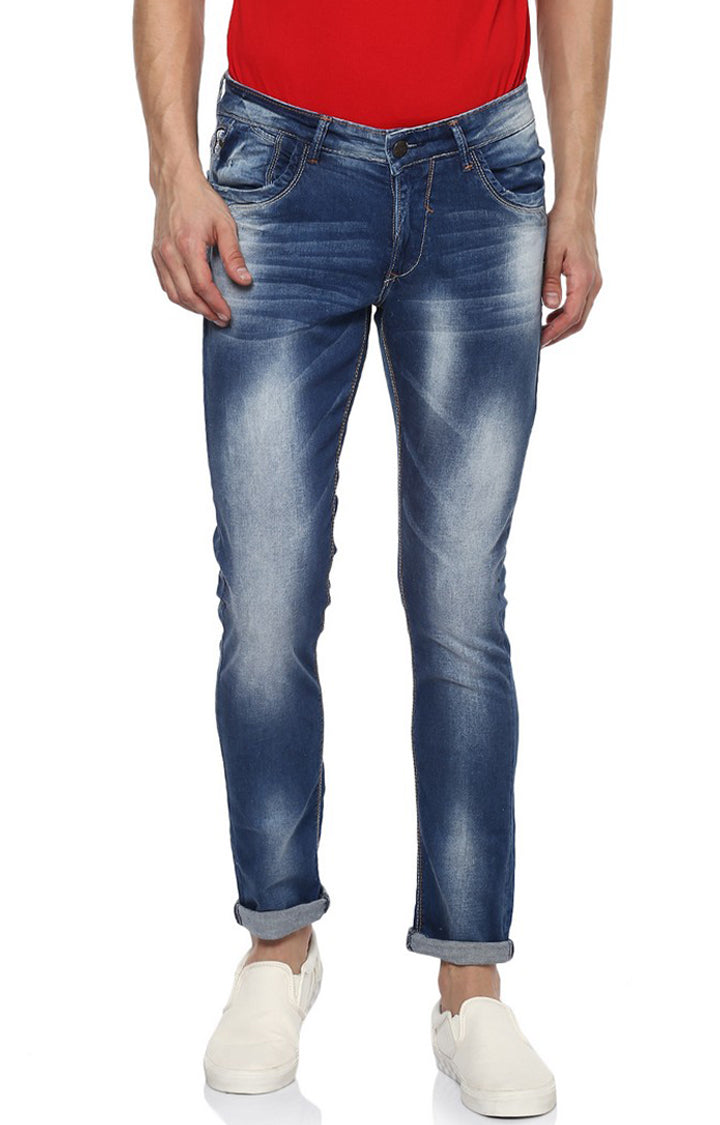 Spykar Men Blue Solid Skinny Fit Jeans