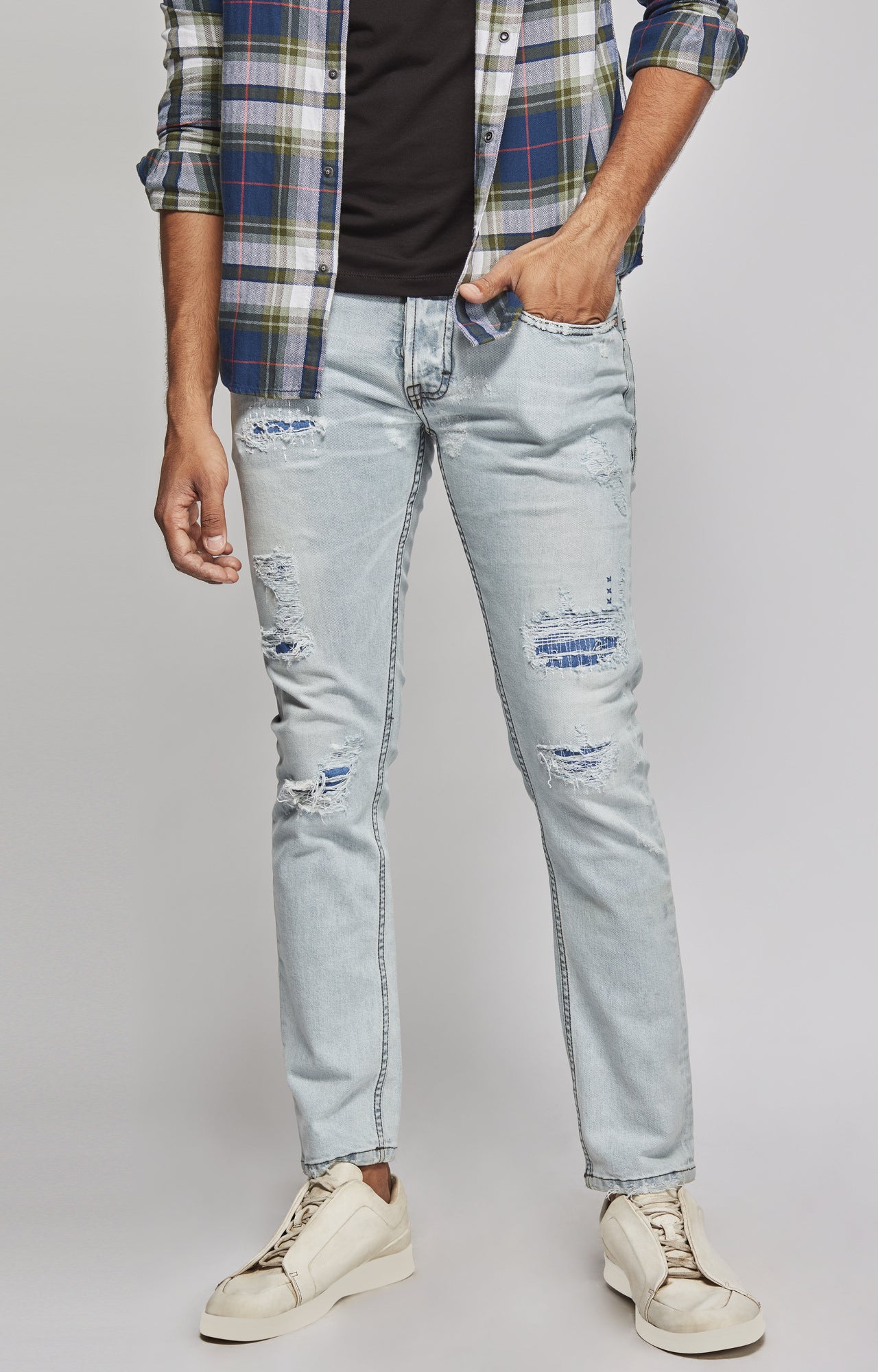 Spykar Lt.Blue Cotton Men Jeans