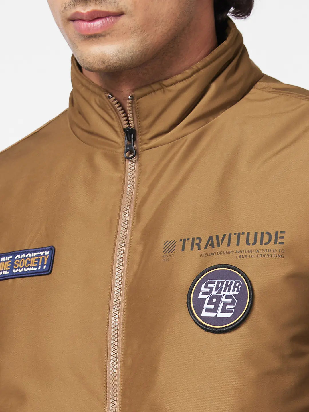 Mens Tan Classic A2 Style Bomber Jacket With Badges With - Etsy Singapore