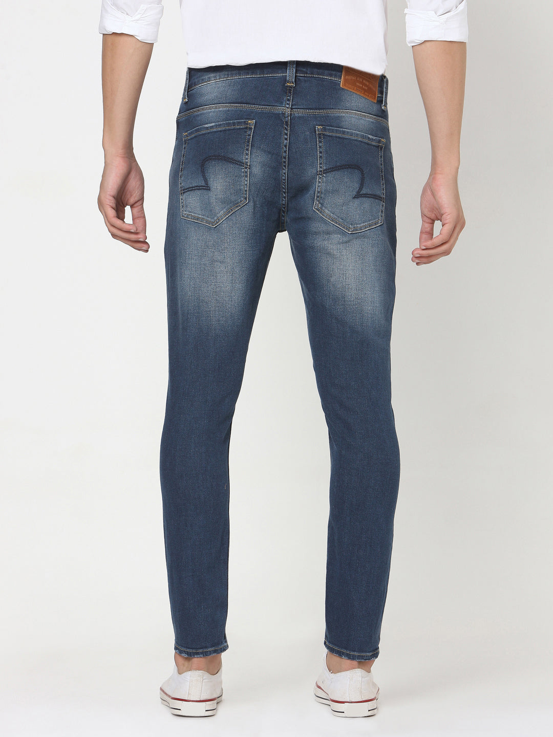 Spykar Men Blue Cotton Slim Fit Tapered Length Jeans (Kano)