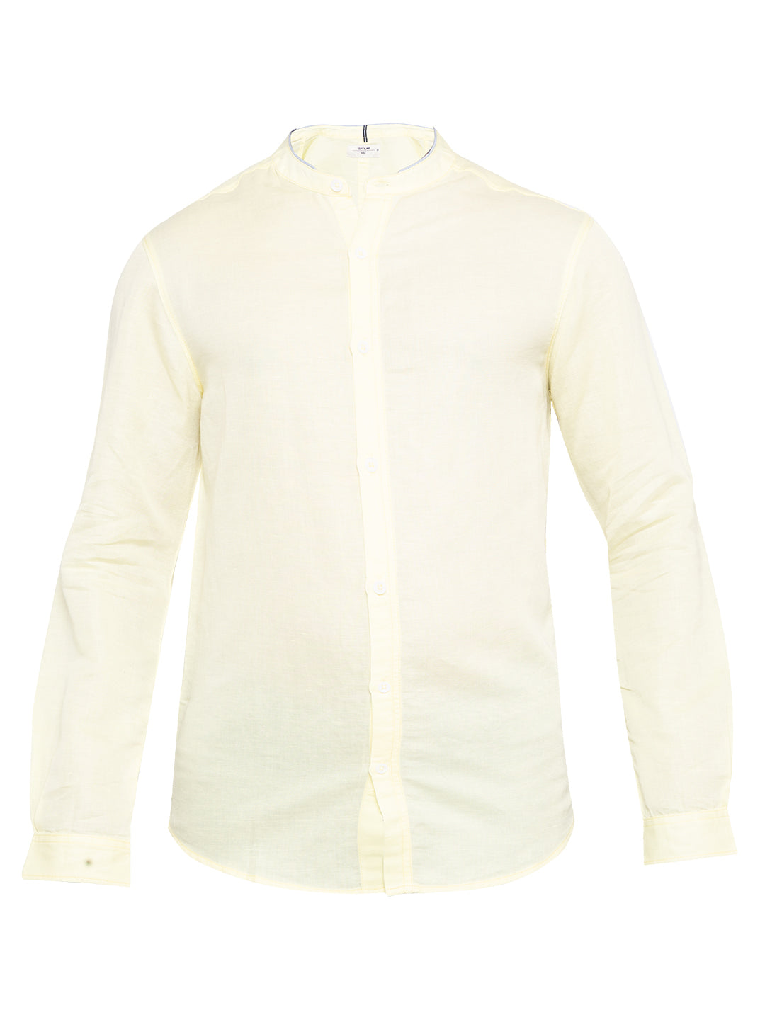 Spykar Slim Fit Men Yellow Cotton Casual Shirt