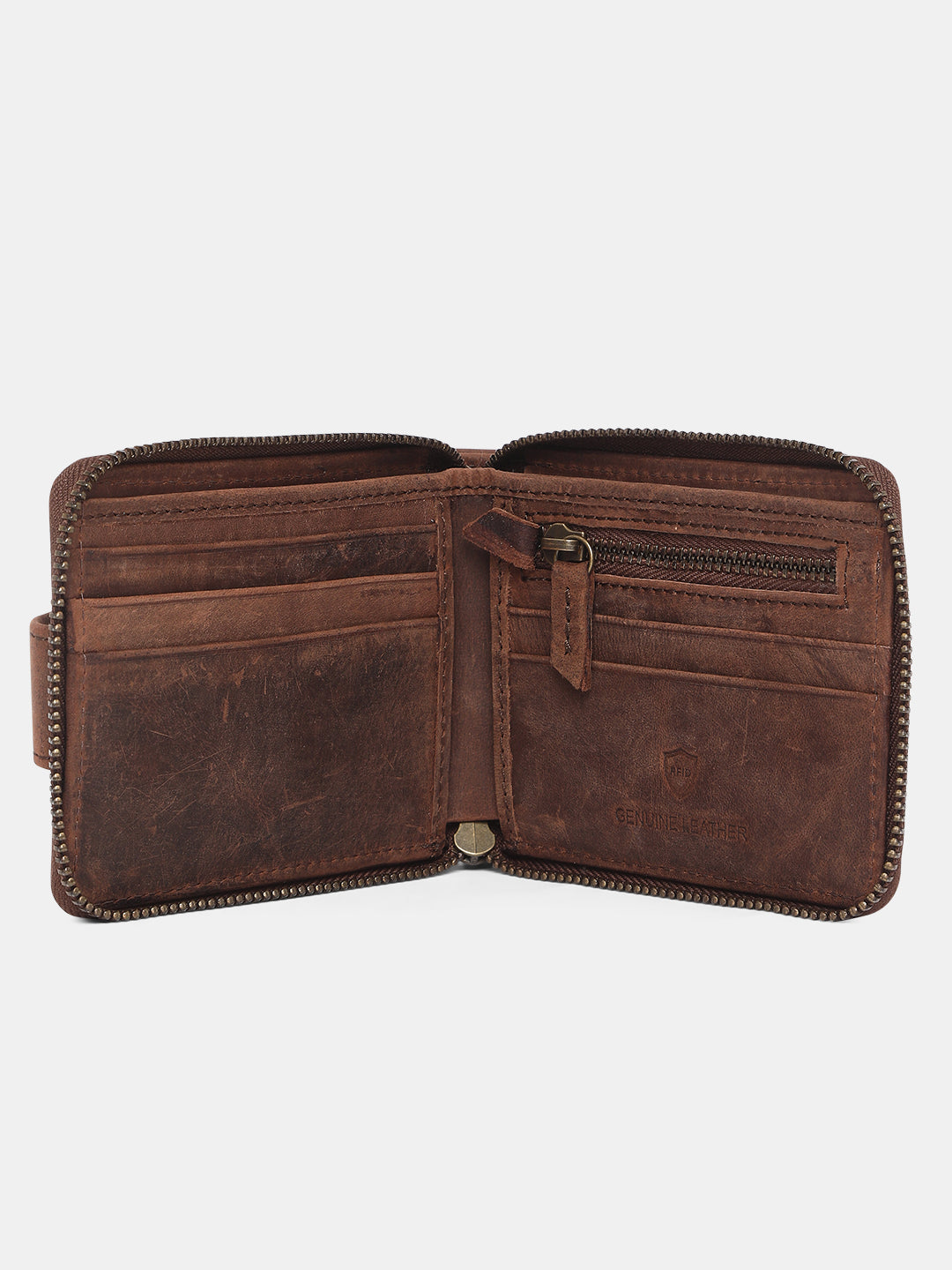 Spykar Men Brown Leather Wallet