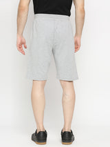 Men Premium Grey Cotton Blend Shorts - Underjeans By Spykar