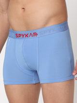 Men Premium Bright Blue Cotton Blend Trunk- Underjeans By Spykar