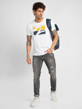 Spykar Men Carbon Black Cotton Slim Fit Narrow Length Jeans (Skinny)